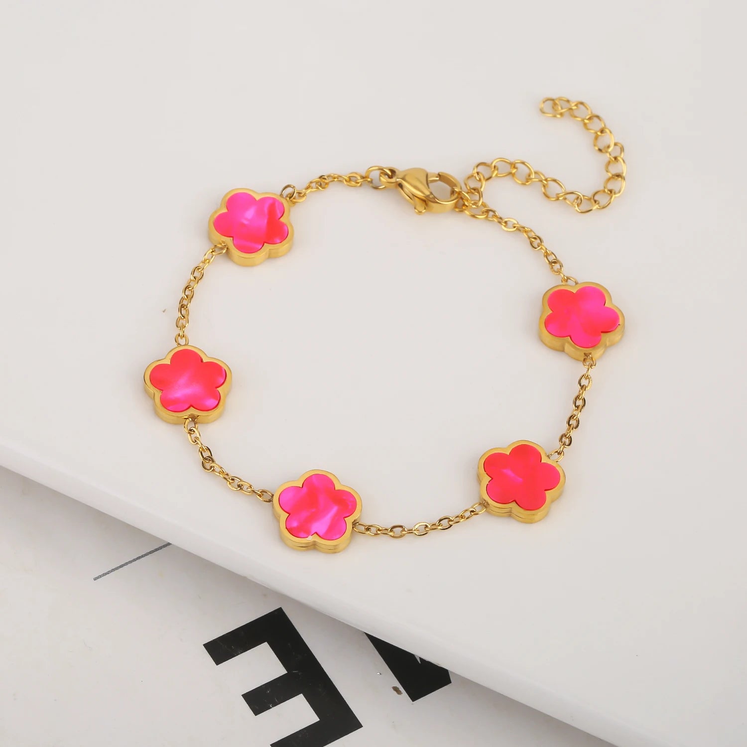 Stainless Steel Leaf Flower Jewelry Set | Non-Fading Minimalist Pendant Necklace, Earrings & Bracelet – Women’s Fashion Set