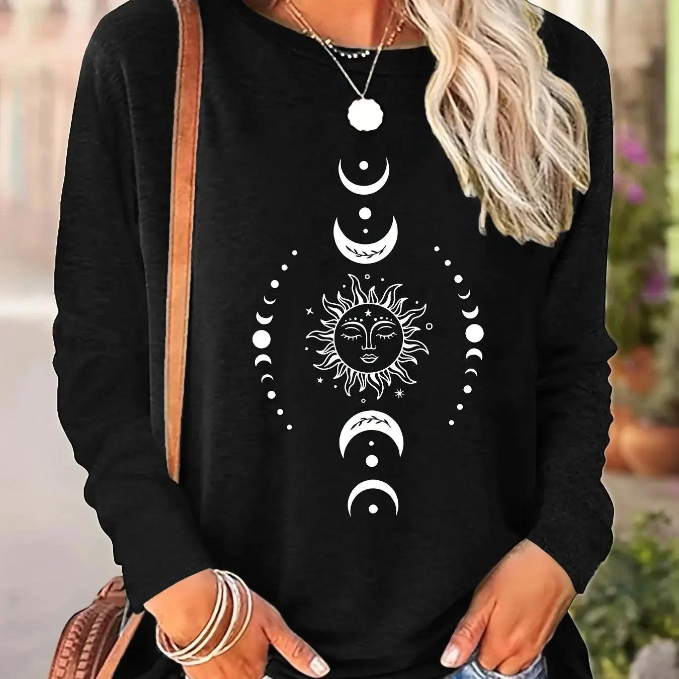 Women's Pink Love Letter Lip Print T-Shirt | Autumn Winter Long Sleeve Top | Loose Comfortable Casual Tee