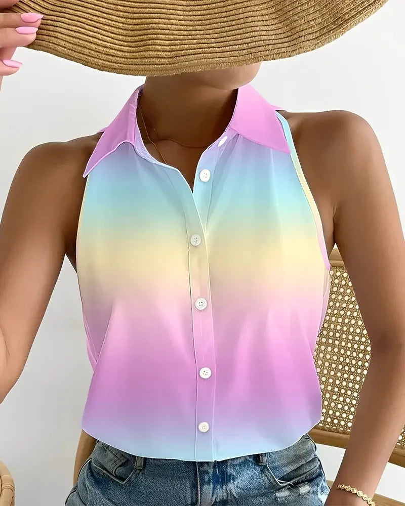 Women Elegant Chiffon Blouse 🌿 Spring Summer Casual V-Neck Loose Top ✨
