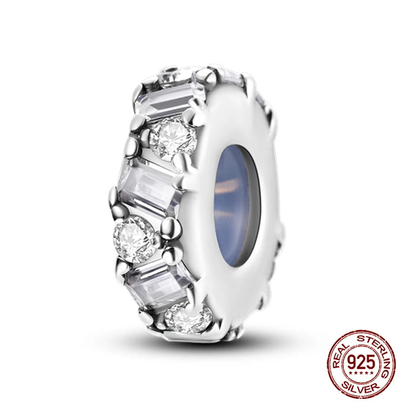 925 Sterling Silver Luminous Butterfly Star Moon Charm Bead | Round Clasp Bead for 3mm DIY Bracelet Jewelry Gift