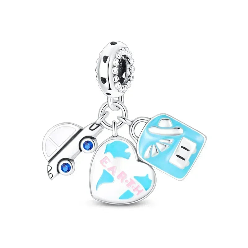 2025 Hot Sale 925 Sterling Silver CZ Pave Mother’s Embrace Dangle Charm | Fit Original Pandora Bracelet DIY Jewelry