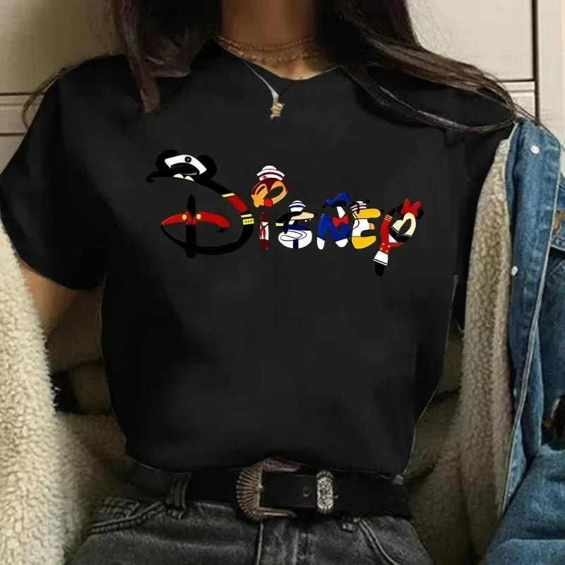 Cute Letter Print Women’s T-Shirt | Y2K Trendy Casual Short Sleeve Summer Top for Girls