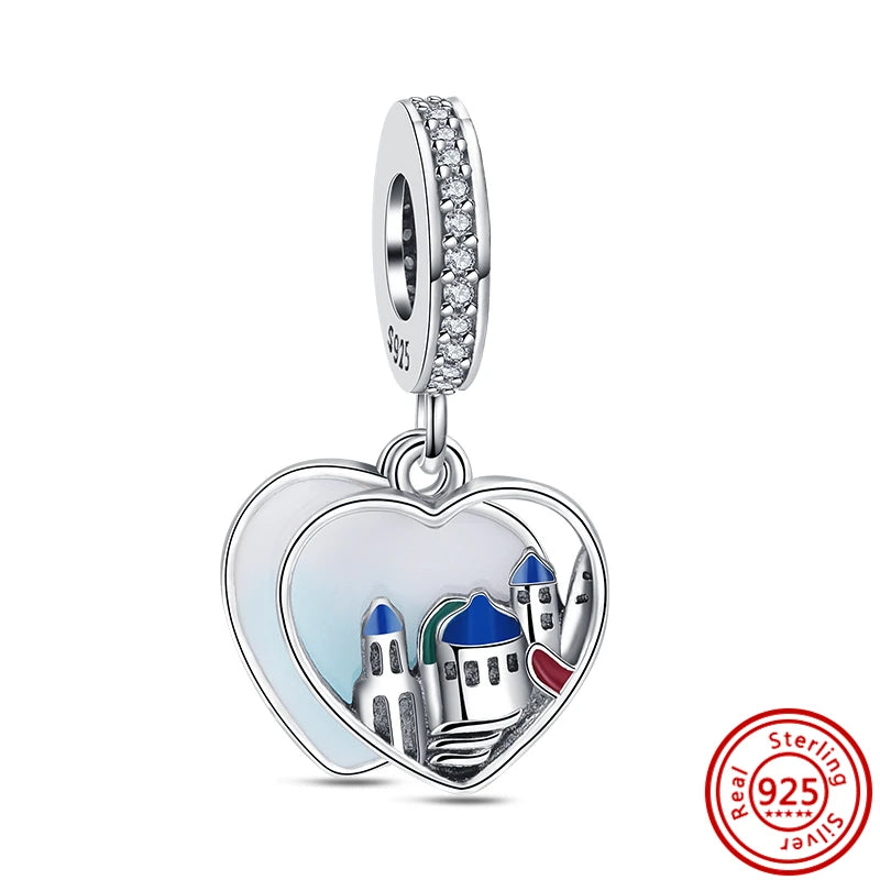 925 Sterling Silver Heart-Shaped Series Sweet Beads | Fit Original DIY Bracelet Women’s Jewelry Accessories Gift