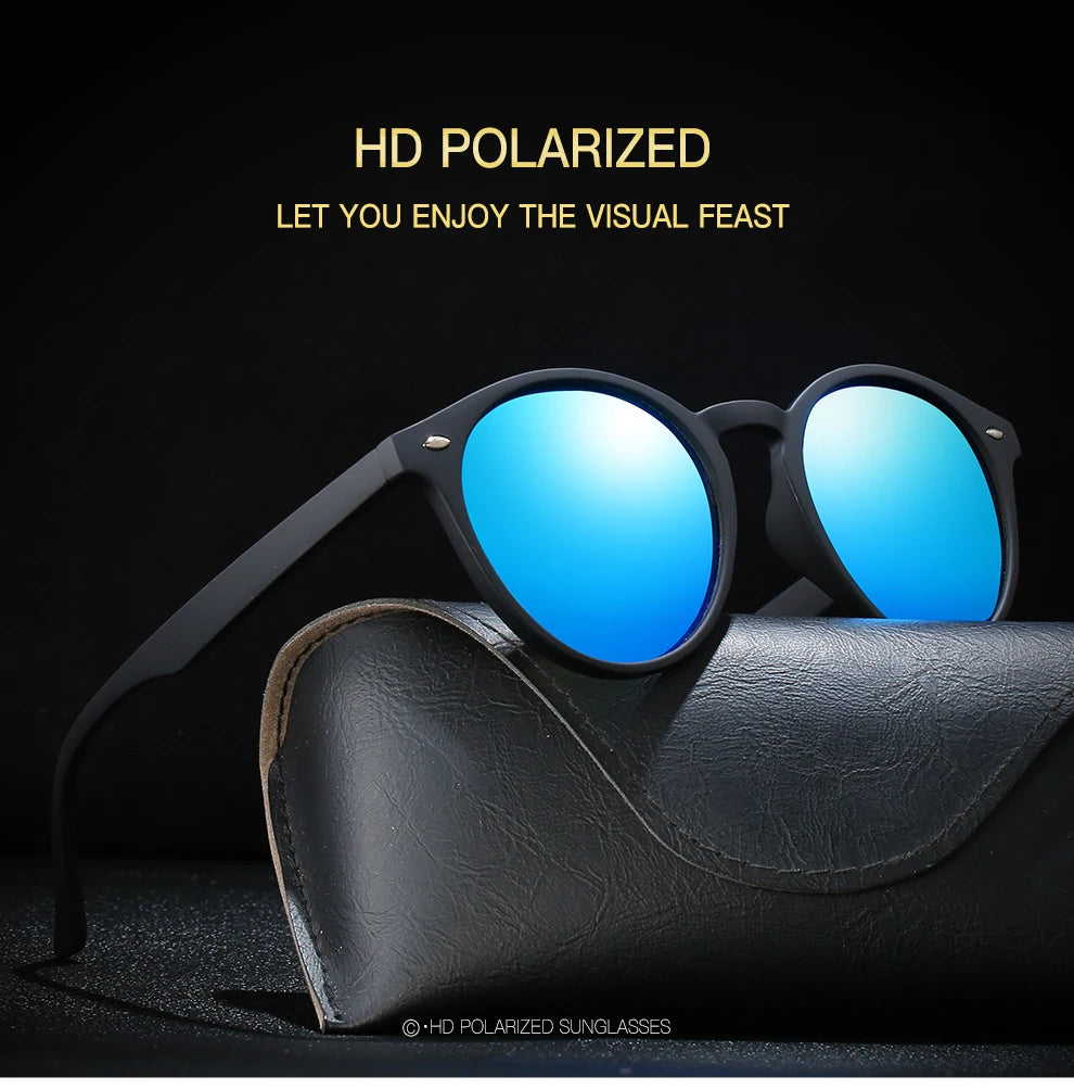 Fashion Round Polarized Sunglasses – Women Men Classic Vintage Driving & Travel Sun Glasses UV400 Designer Eyewear