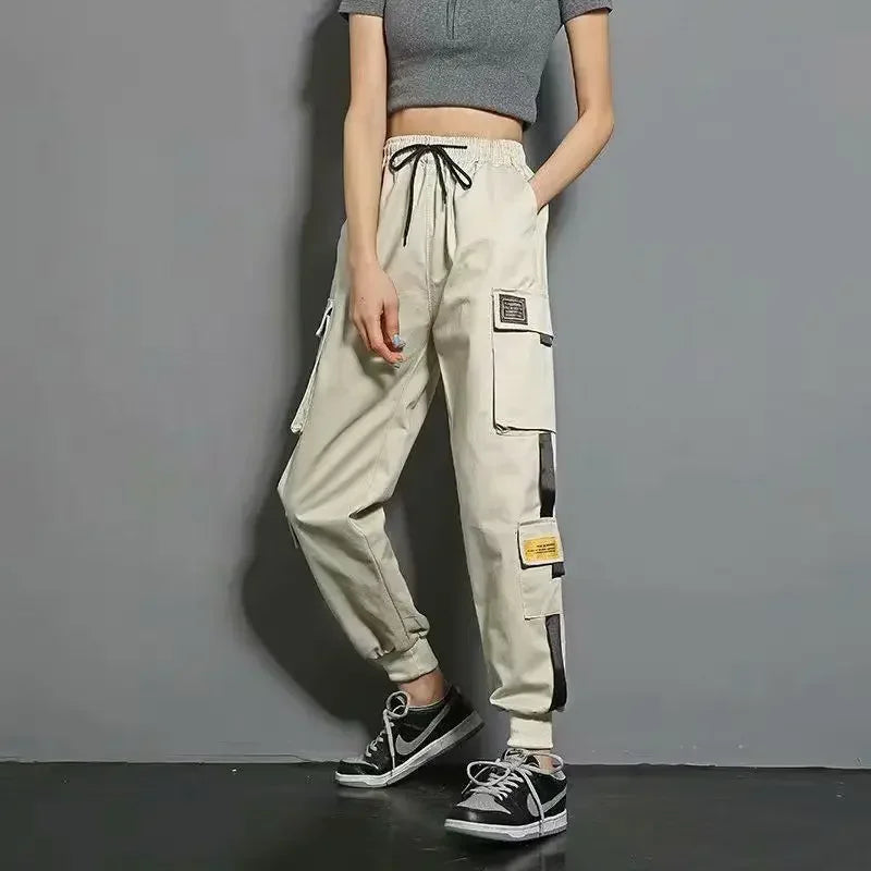 2024 Women’s Black Work Pants | Slimming Elastic Ankle-Length Sports Pants | Spring & Autumn Trendy Pants