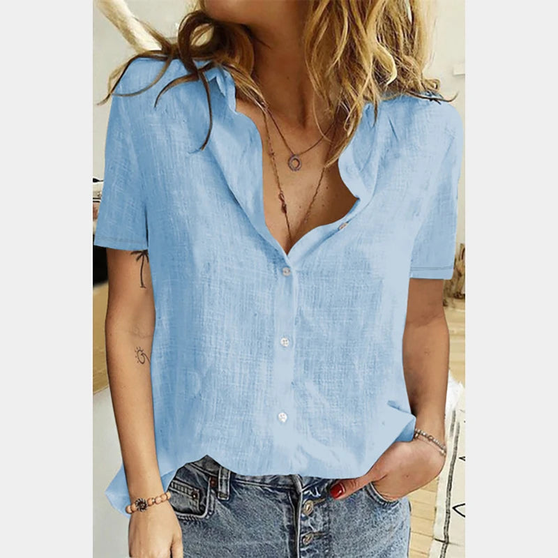 Women’s Summer Harajuku Linen Oversized Shirt – Birds Print Loose Blouse Tunic 🌸☀️