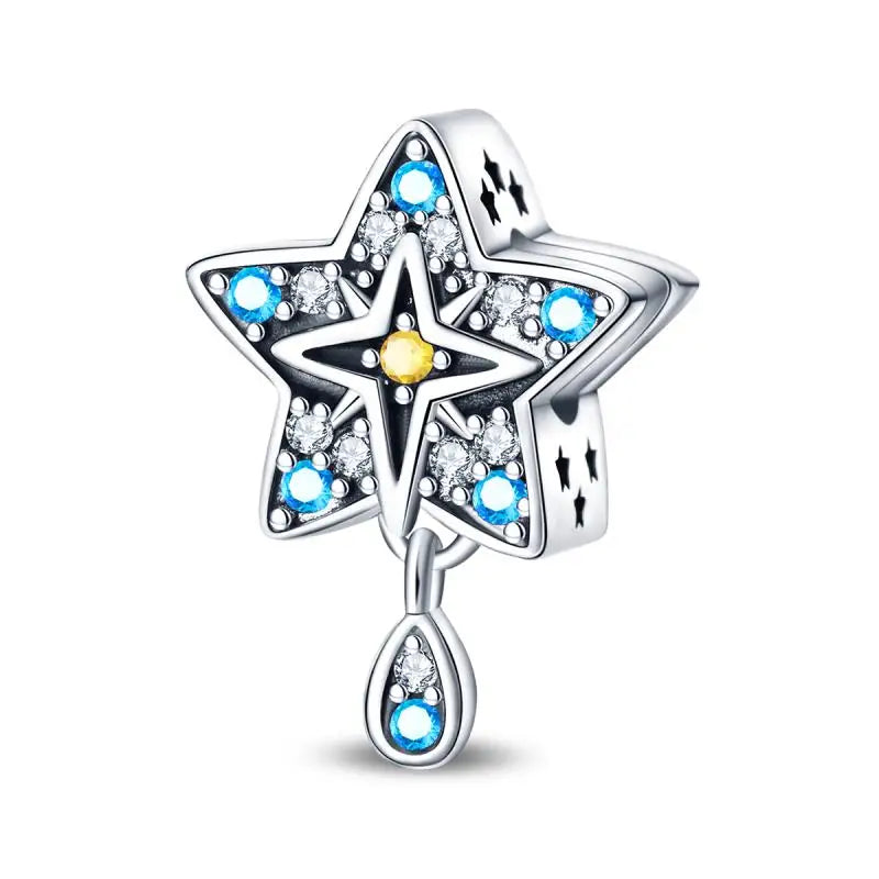925 Sterling Silver Tarot Star Lover Charm | Fits Pandora Bracelet Women’s DIY Jewelry Gift