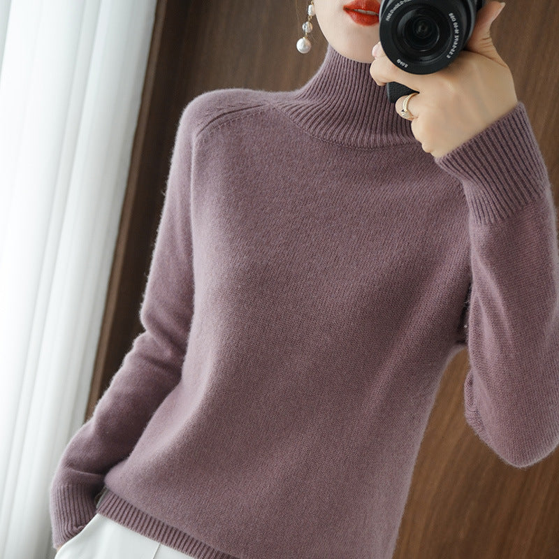 2025 Casual Autumn Winter Women Turtleneck Sweater – Thick Warm Long Sleeve Korean Knit Pullover