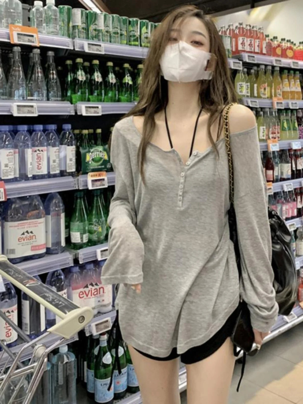 Loose Long Sve Women's T-irt Sun Protection Cover up Spring Autumn ey Thin Ins Sle Casual Comfortable Top