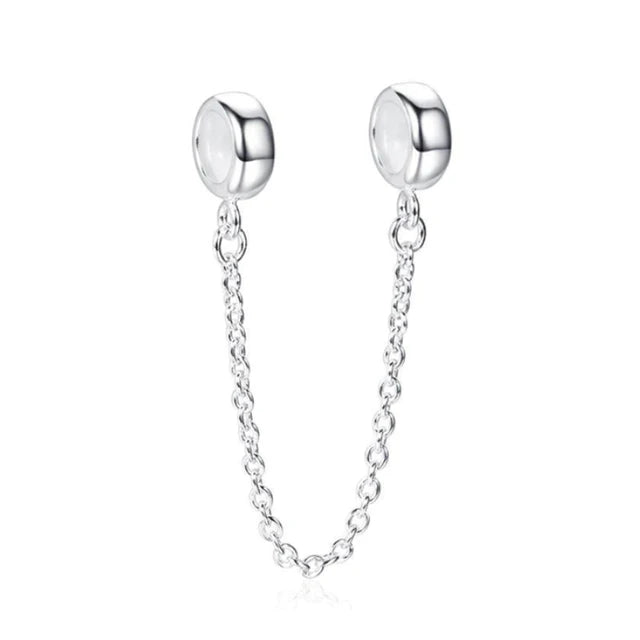 925 Sterling Silver Butterfly, Moon & Life Tree Safety Chain | Fits Original Bracelet DIY Jewelry Accessory