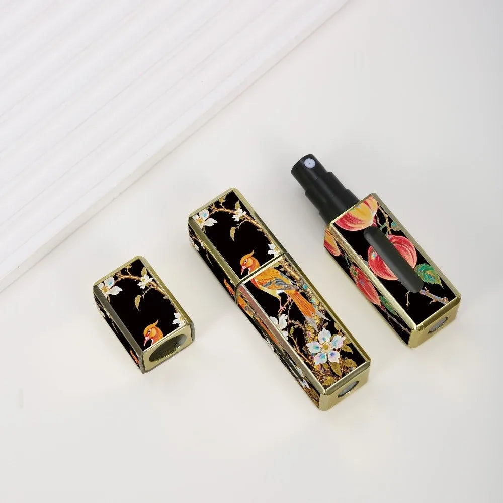 5ml New Mini Perfume Bottle – Refillable Portable Rotating Spray | Empty Cosmetic Storage Container