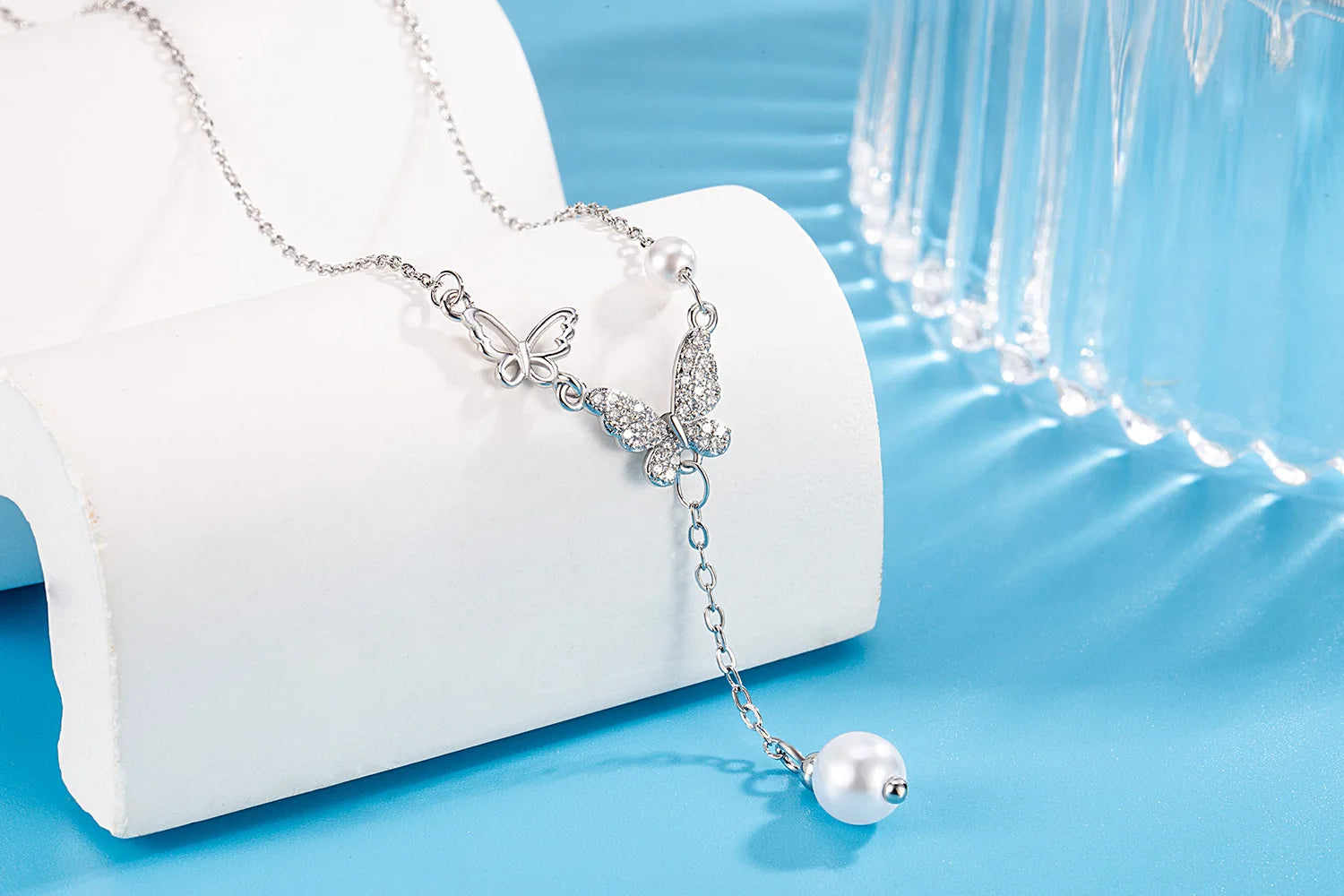 925 Sterling Silver Butterfly Pearl Necklace | Women’s Fashion Jewelry – Birthday & Wedding Gift
