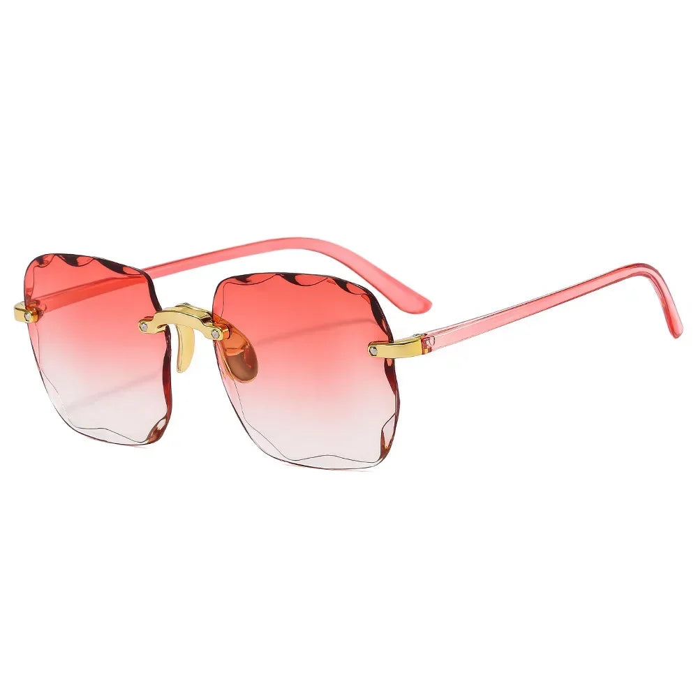 2024 New Rimless Women's Sunglasses – Fashion Gradient Lenses with Alloy Legs | Classic Designer UV400 Sun Shades