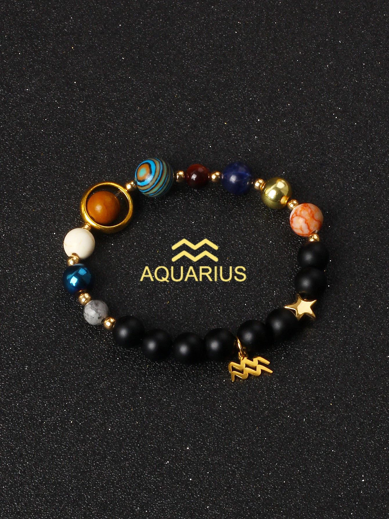 Eight Planets & 12 Constellation Natural Stone Bracelets | Universe Galaxy Solar System Jewelry for Women