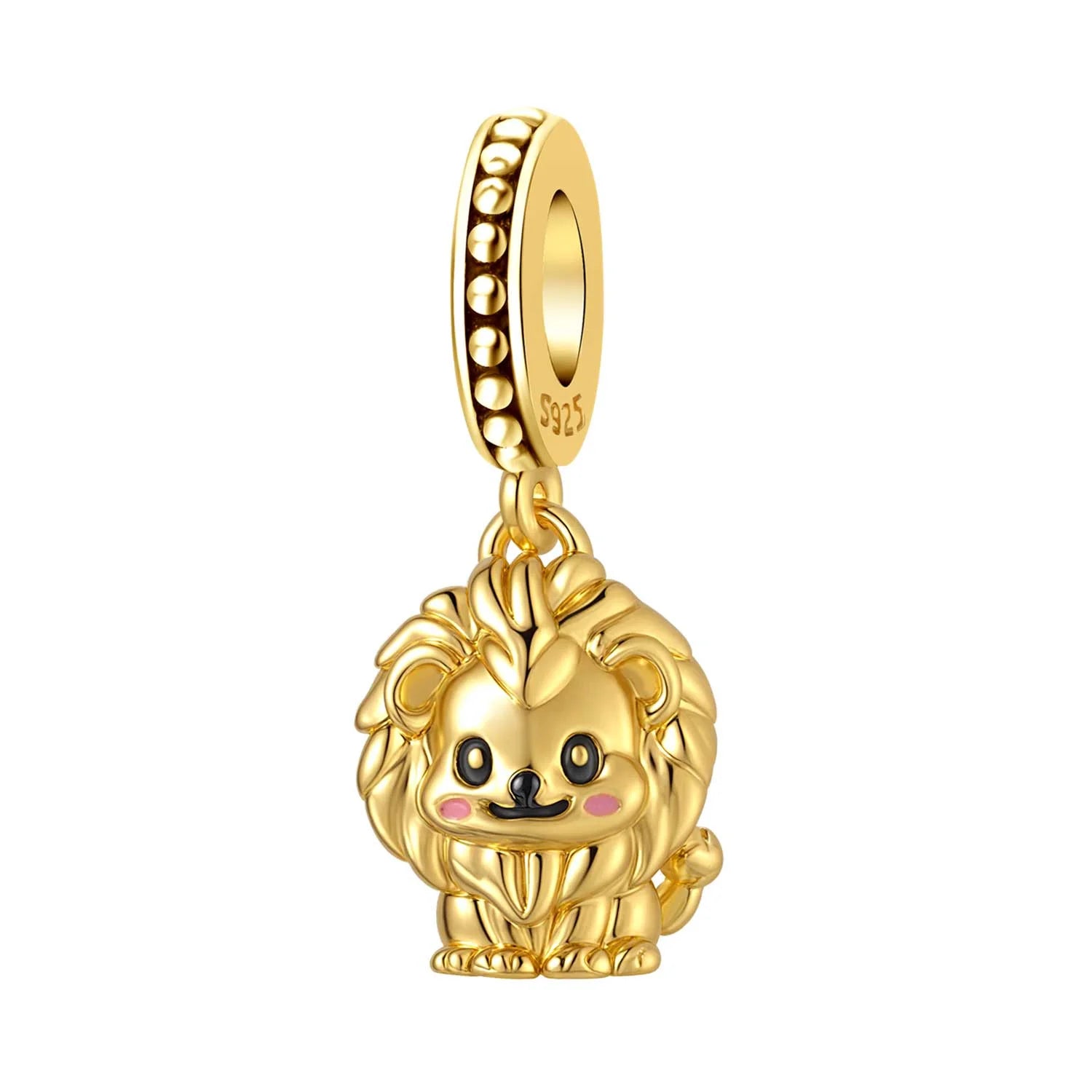 PANPOKI 925 Sterling Silver Cute Mouse Eating Cheese Charm Pendant | Original Bracelet DIY Jewelry Gift for Women