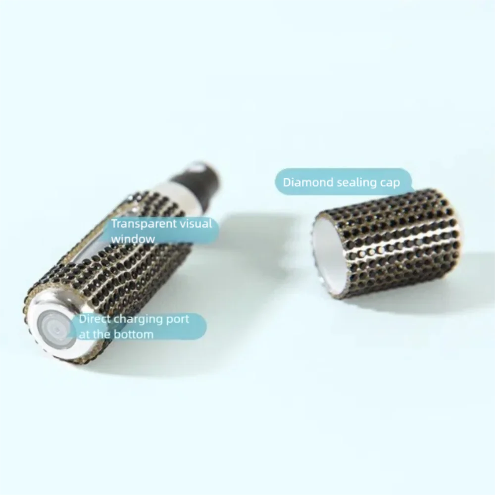 5ML Mini Perfume Bottle – Diamond-Encrusted Crystal Bling Glitter | Travel Empty Pump Container