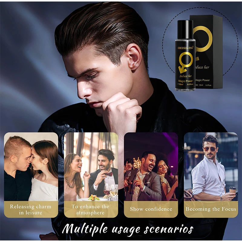 90ml Pheromone Seductive Perfume for Men – Long-Lasting Body Spray to Attract Women | Charming Flirting Dating Scent