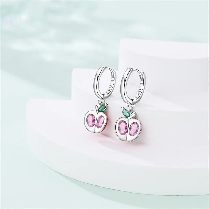 New Original 925 Sterling Silver Sweetheart Bow & Crab Ocean Earrings | Donut Zircon Round Design Women’s Fine Jewelry