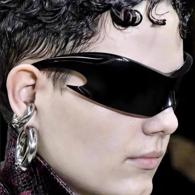 Men Brand Sports Punk Y2K Sunglasses – Women Unique One-Piece Goggle Sun Glasses | Cycling Hip Hop Shades UV400