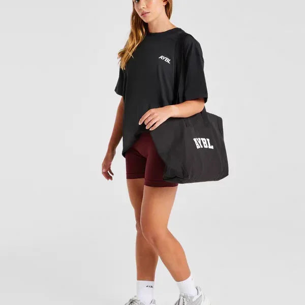 High-Quality Unisex Letter Print Sports T-Shirt – Short Sleeve Crew Neck Top for Men & Women 🌿✨