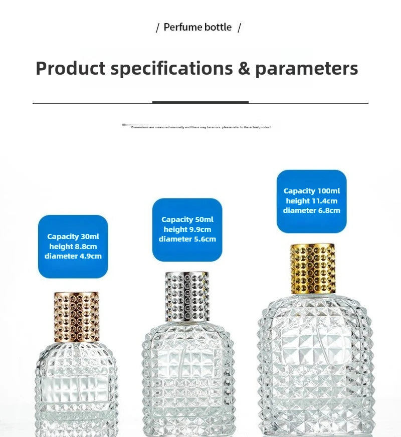 Travel Perfume Atomizer 30/50/100ML | Pineapple Shape Refillable Spray Bottle | Portable Transparent Fragrance Dispenser