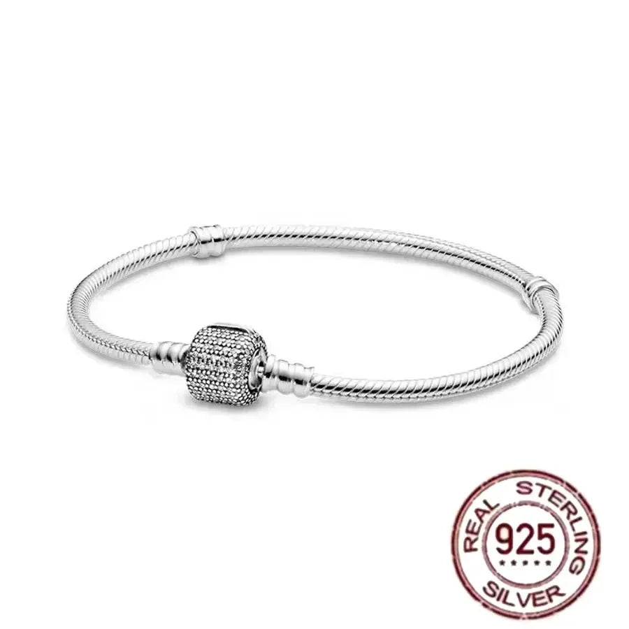 Miniso Disney 925 Sterling Silver Bracelet | Pandora Style Jewelry Gift