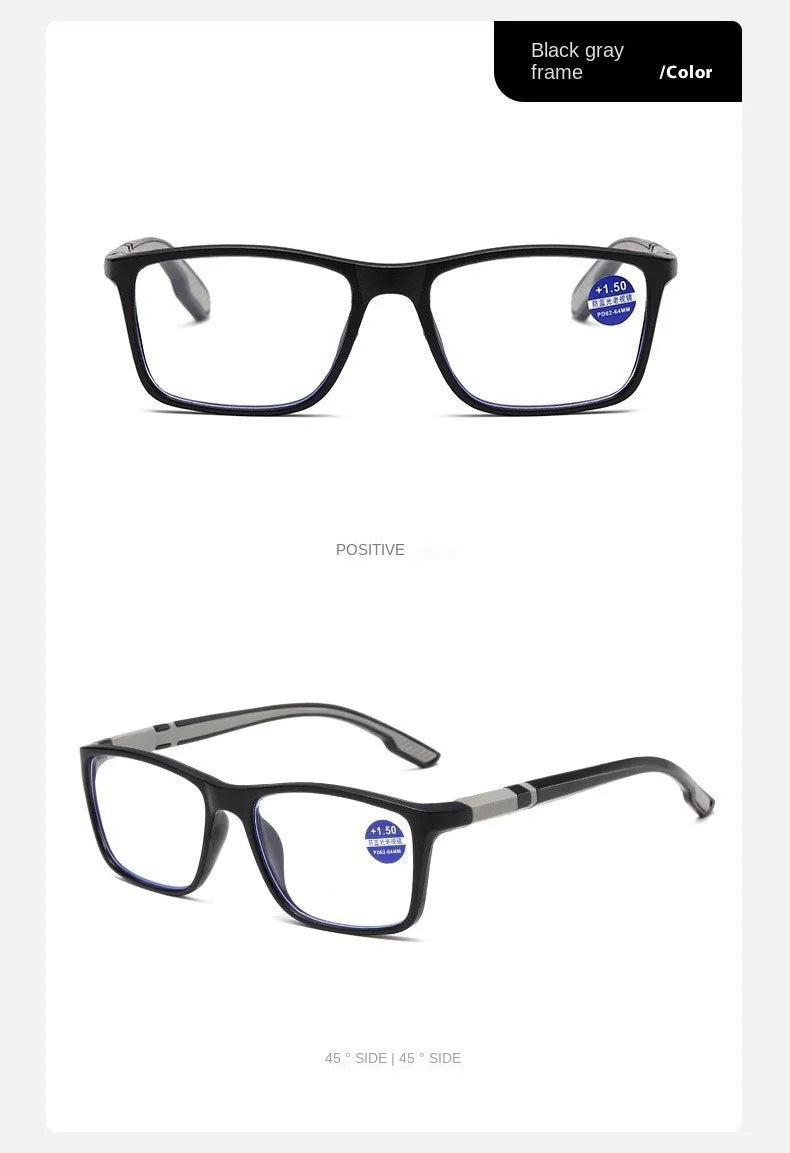 3PCS Reading Glasses Men Women Sports Anti-blue Light Reading Eyewear Red TR90 Frame Presbyopia Eyeglasses +100 to+400 glasses