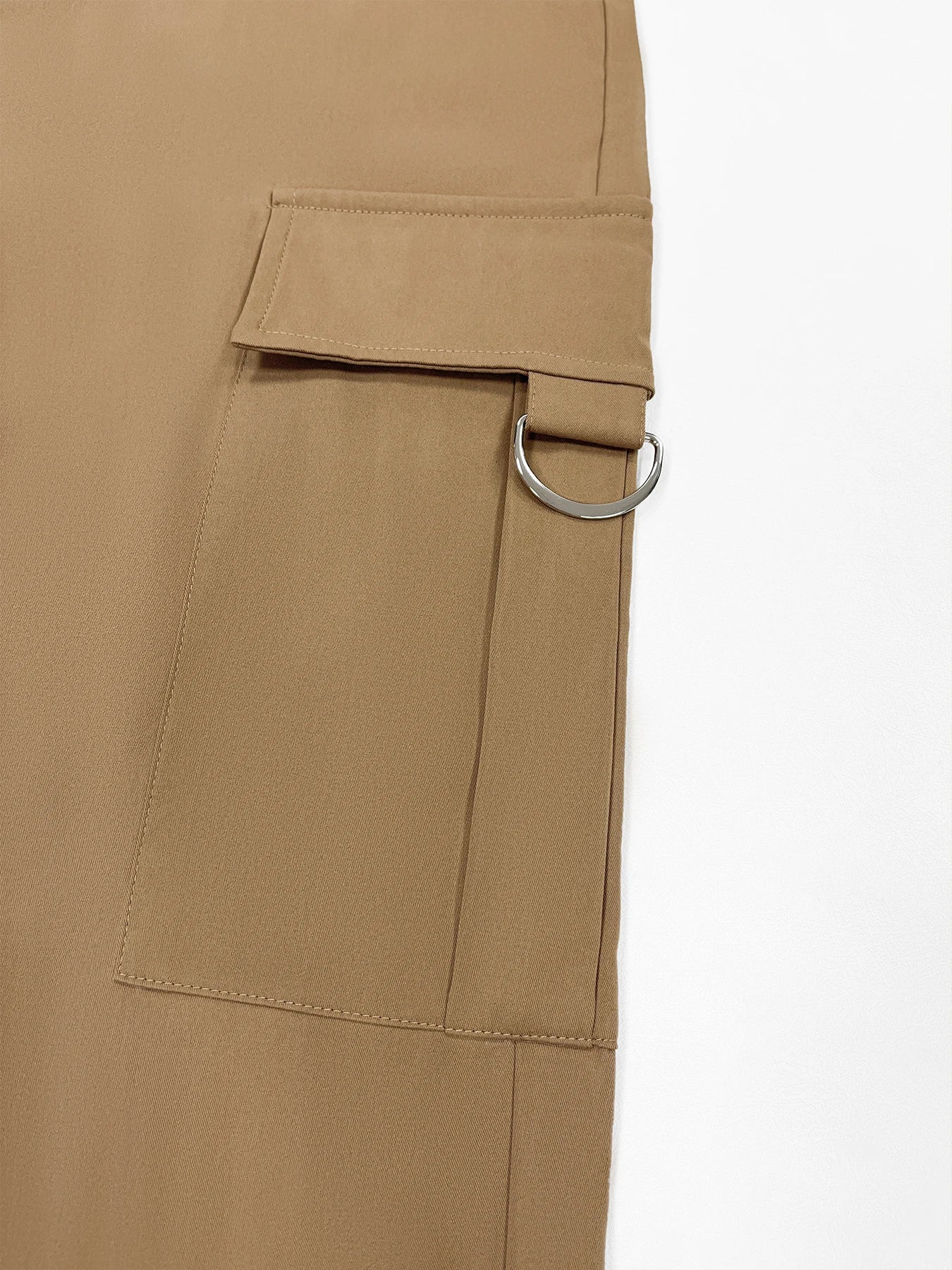 Women’s Plain High Waist Cargo Pants | Street Fashion Pocket Trousers | Casual All Season Bottoms