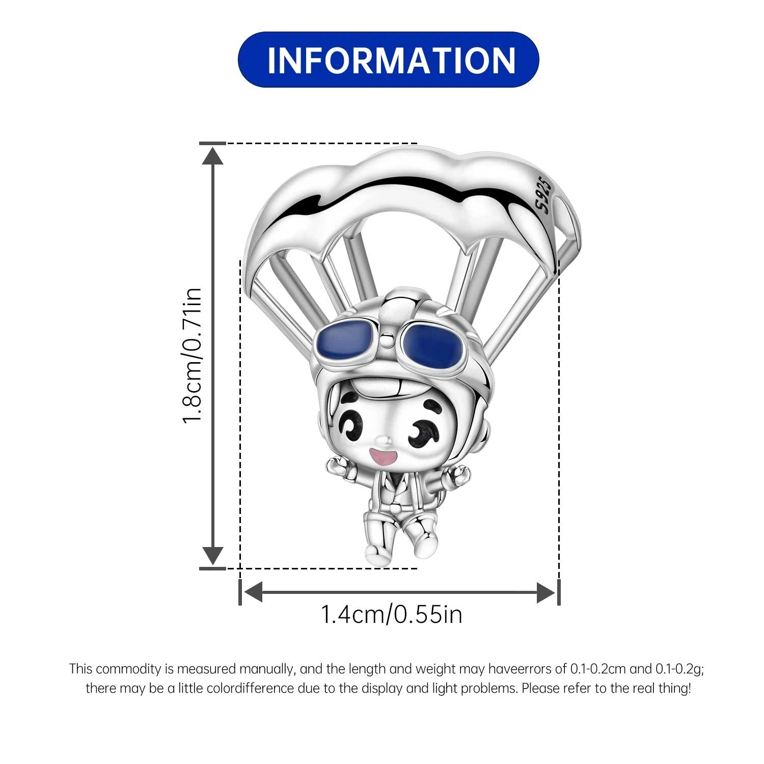 Orstarry 925 Sterling Silver Cartoon Nurse Charm Bead | Cute DIY Bracelet Jewelry Gift for Women