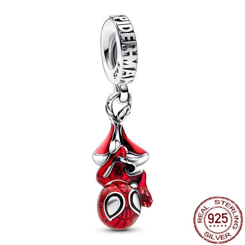 MINISO Marvel 925 Sterling Silver Charms Deadpool Wolverine Beads for Bracelet DIY Jewelry