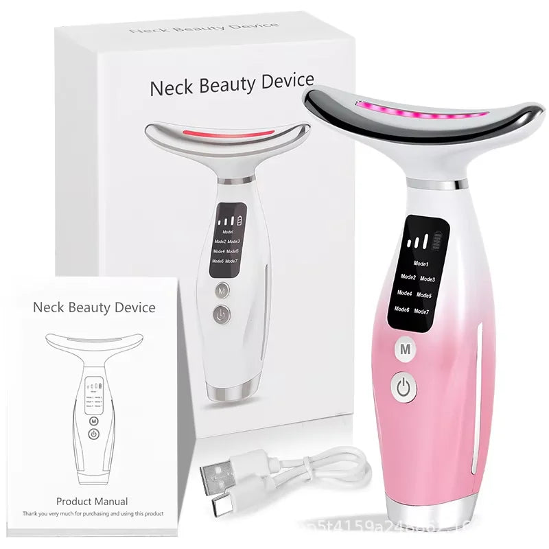 EMS Neck & Face Lifter – LED Photon Therapy Massager for Skin Tightening & Double Chin Removal