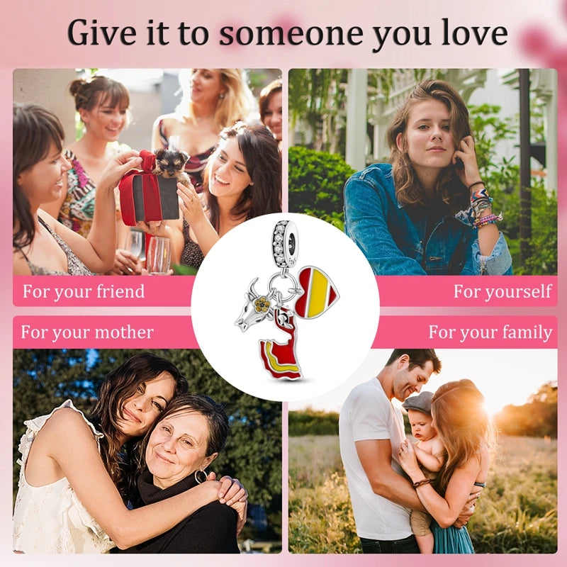 925 Sterling Silver Golden Zircon Saturn Flower Butterfly Charm Bead Fit 3MM Original Bracelet Women DIY Jewelry