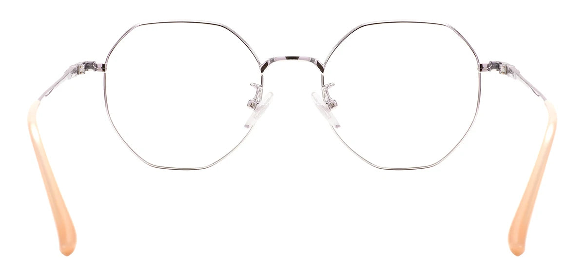 Geometric Colorful Round Glasses – Unisex Metal Full Rim Stylish Eyewear for Prescription Lenses