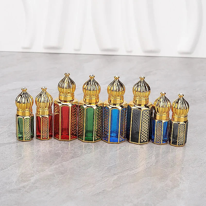 10PCS 3/6/12ML Essential Oil Roller Bottles – Empty Mini Perfume Glass Bottles | Refillable Massage Roller Perfume Dispenser
