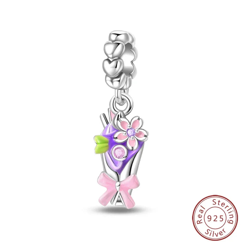 Fashion 925 Sterling Silver Colorful Butterfly Dragonfly Hummingbird Charms – Spring Series Beads Fit 925 DIY Bracelet