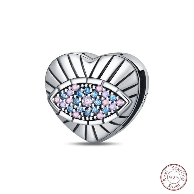 925 Sterling Silver Beaded Flat Pendant | Fantasy Original 3mm Beads for Women’s Bracelet Fine Jewelry