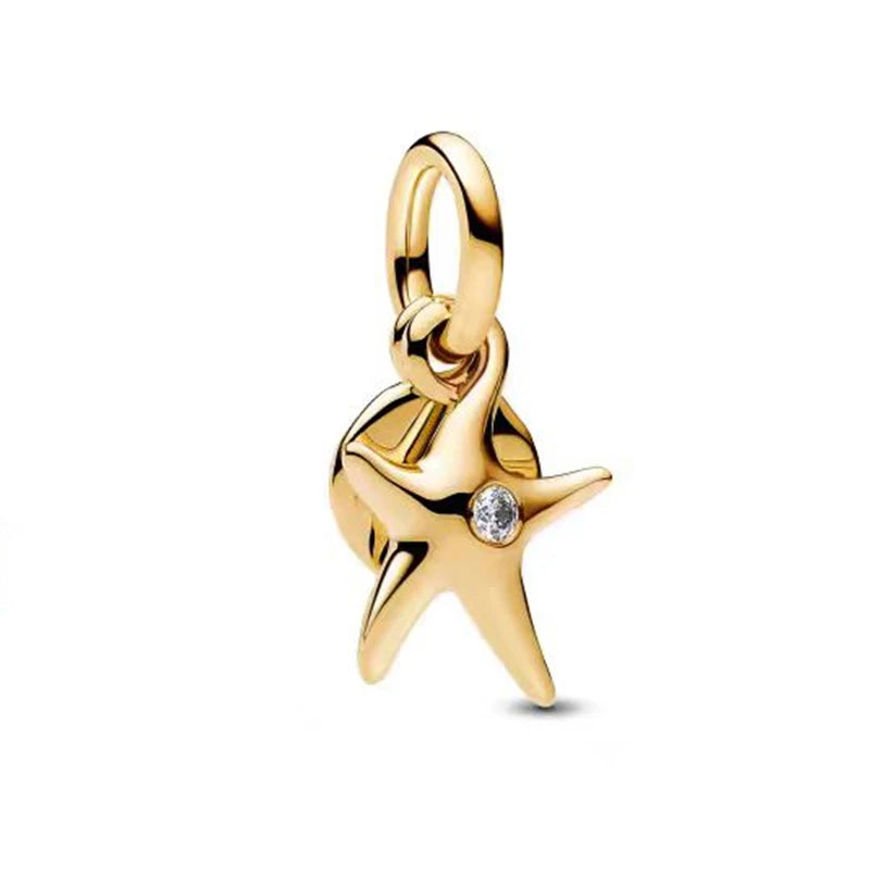 Hot Sale Gold Plated Heart & Chinese Dragon Charm Beads | Fashion Jewelry for Original Silver Bracelets