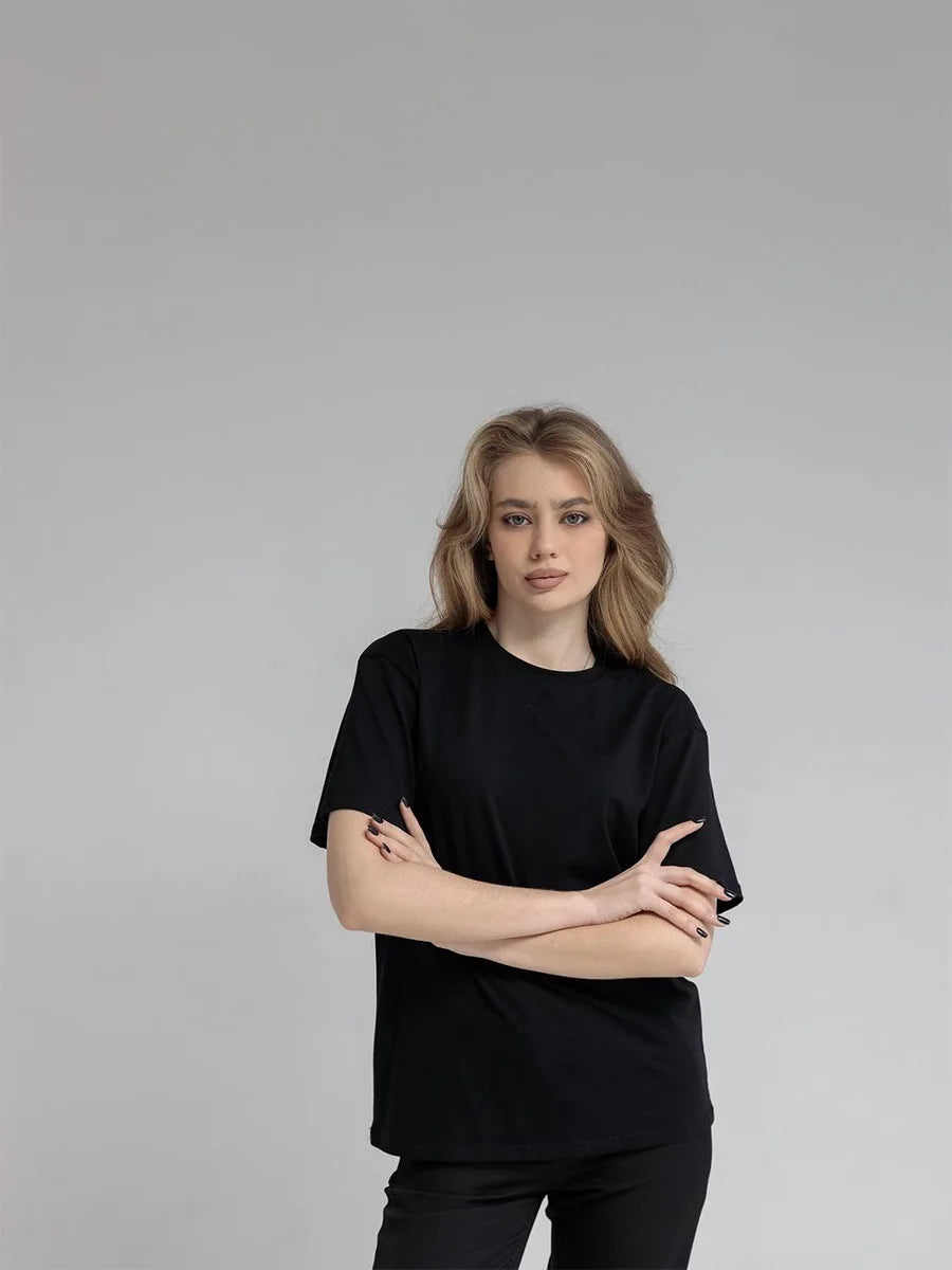 Botvotee 21 Colors Oversized Basic T-Shirts for Women | 100% Cotton Casual Summer Tops | Solid Color Loose Fit Tees