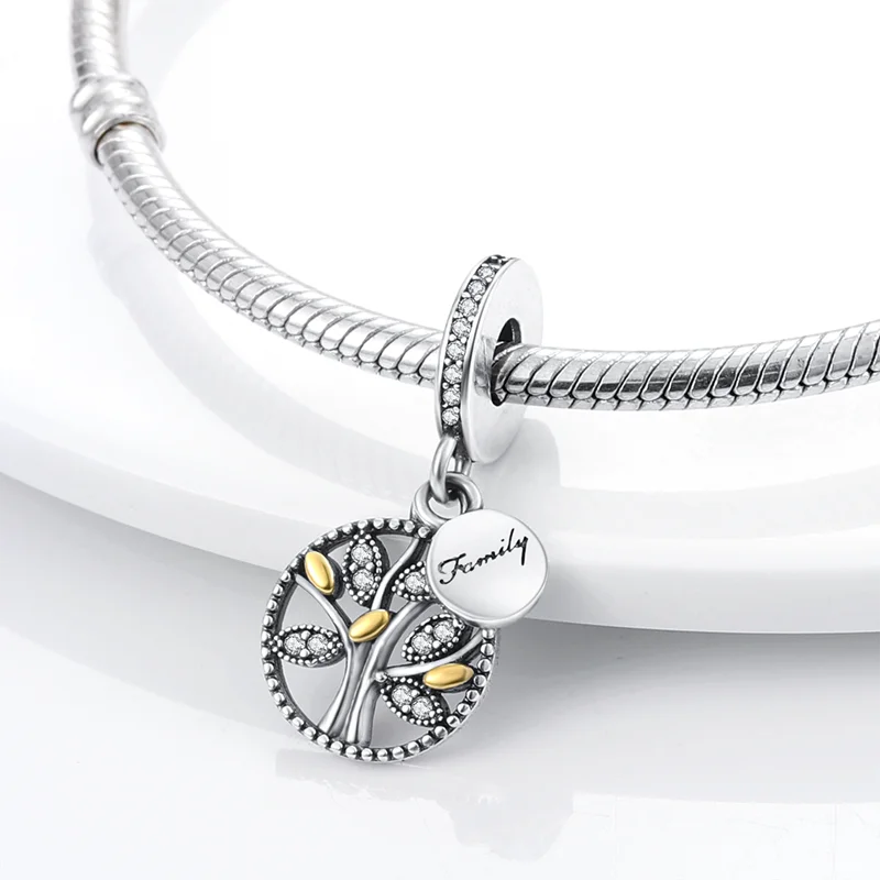 925 Sterling Silver Colorful Charms – Rose, Crown, Rainbow & Heart Dangle Beads Fit Pandora Bracelet & Necklace