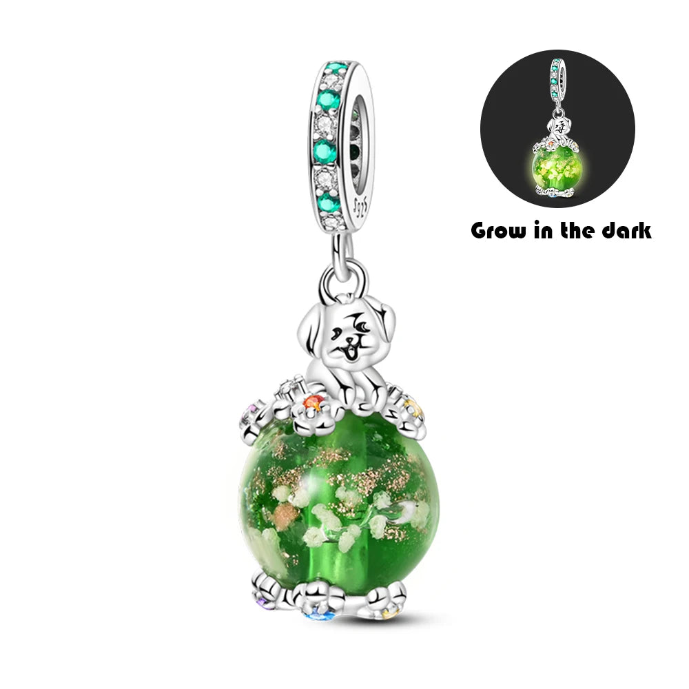 Original 925 Sterling Silver Glowing Firefly Charm Beads – DIY Bracelet Pendant for Women