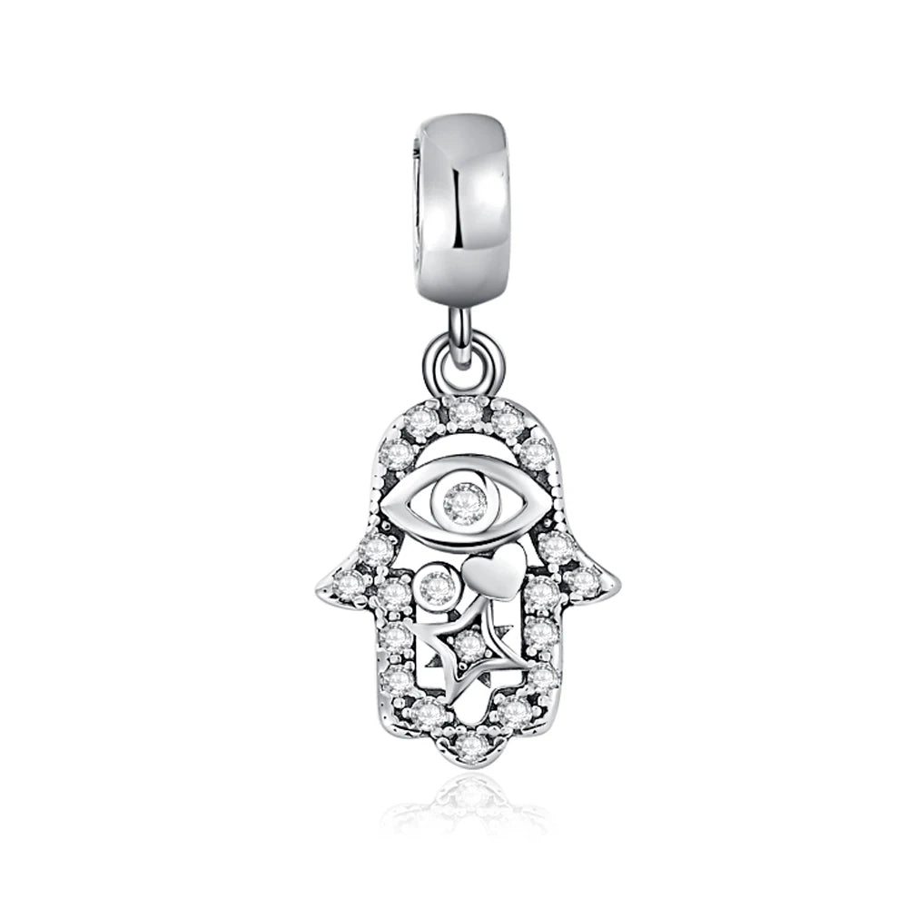 925 Sterling Silver Wine Pot, Cross, Heart & Organ Charms – Fit Pandora Bracelet, DIY Women’s Religious Jewelry