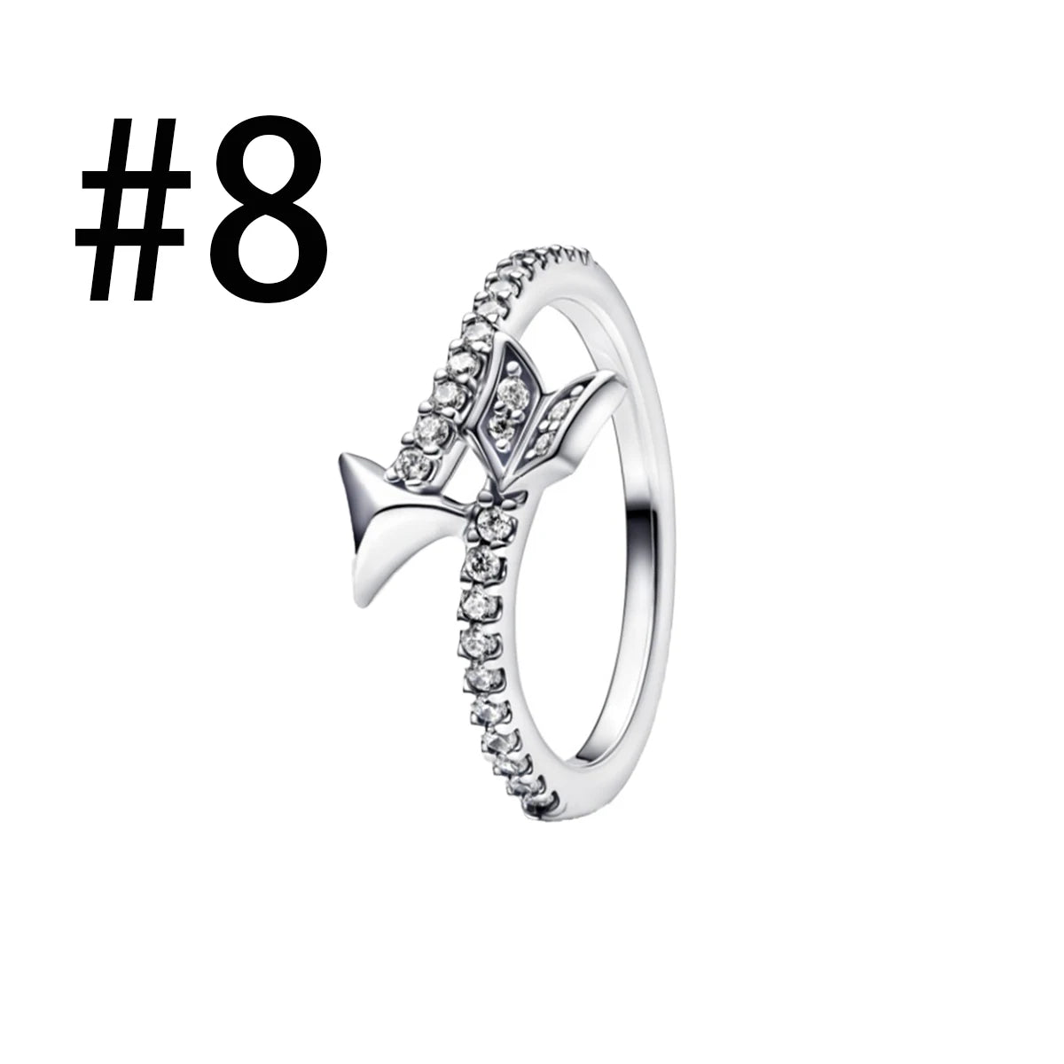 925 Sterling Silver Colorful Bow Necklace Ring Earring Set Crystal Jewelry for Women Gift