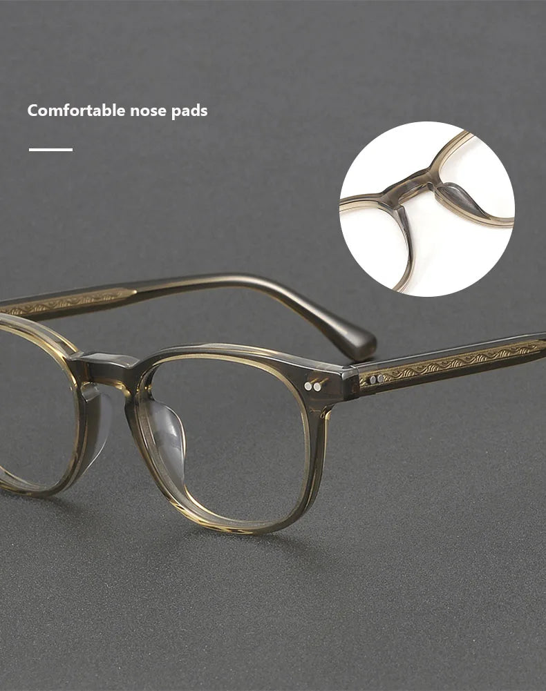 2025 Vintage Round Acetate Glasses 👓 Unisex High-Quality Eyewear