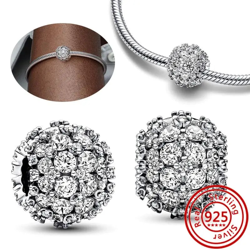 New 925 Sterling Silver Forever Always Love Murano Glass Beads | Sparkling Lucky Charms for Original Pantaro Bracelets DIY Jewelry