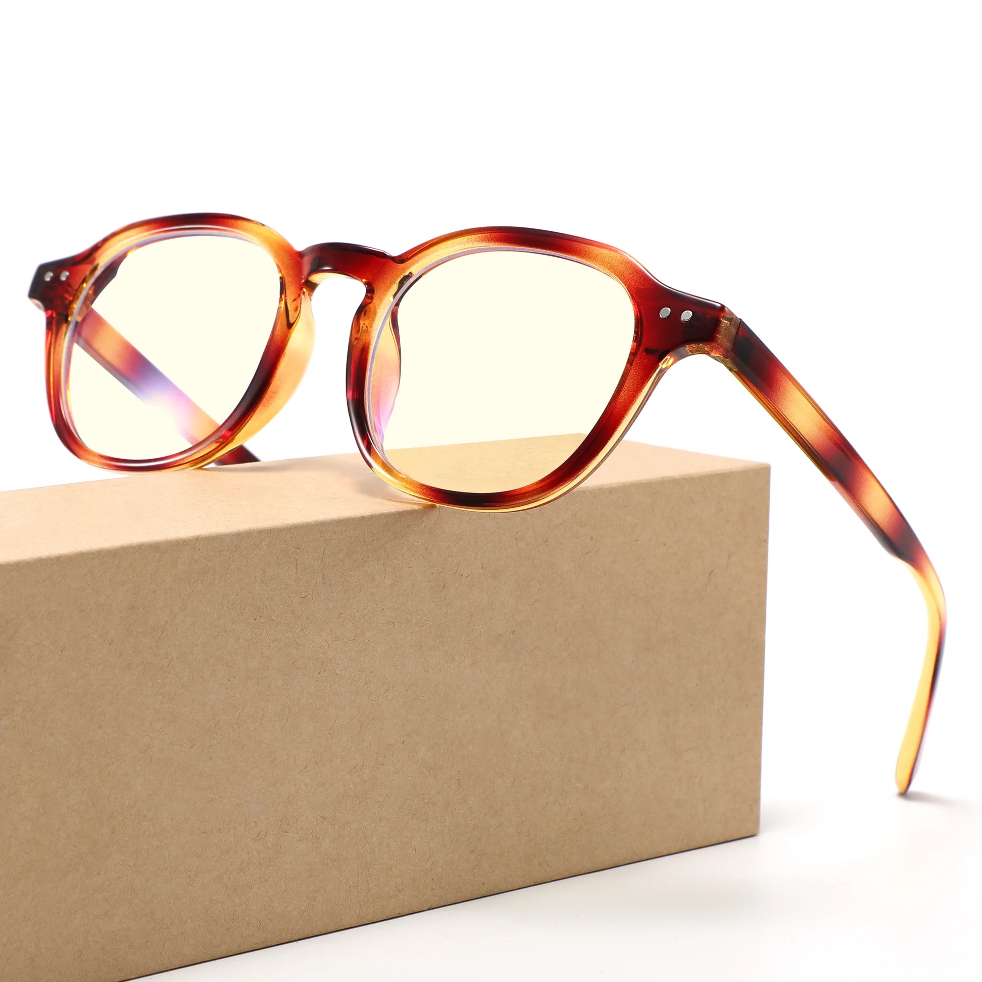 Fashion New Flat Mirror Sunglasses – Women High-End & Men Driving UV400 Metal Square Myopia Glasses