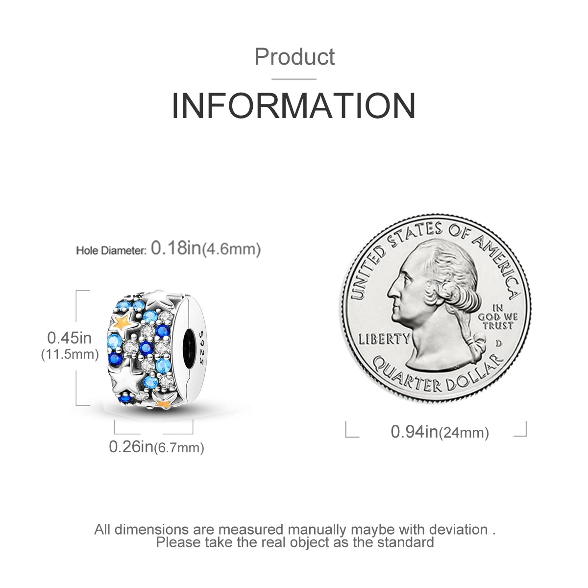 925 Sterling Silver Pave Clip Charms with Safety Chain | Colored Beads Stopper Clasp Fit Original Pandora Bracelet Jewelry