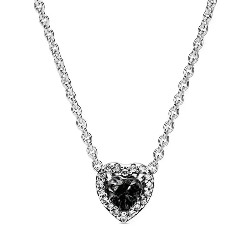 New 925 Sterling Silver Heart Jewelry Set | Pink, Red & Rainbow Earrings, Rings, Necklaces Gift Collection