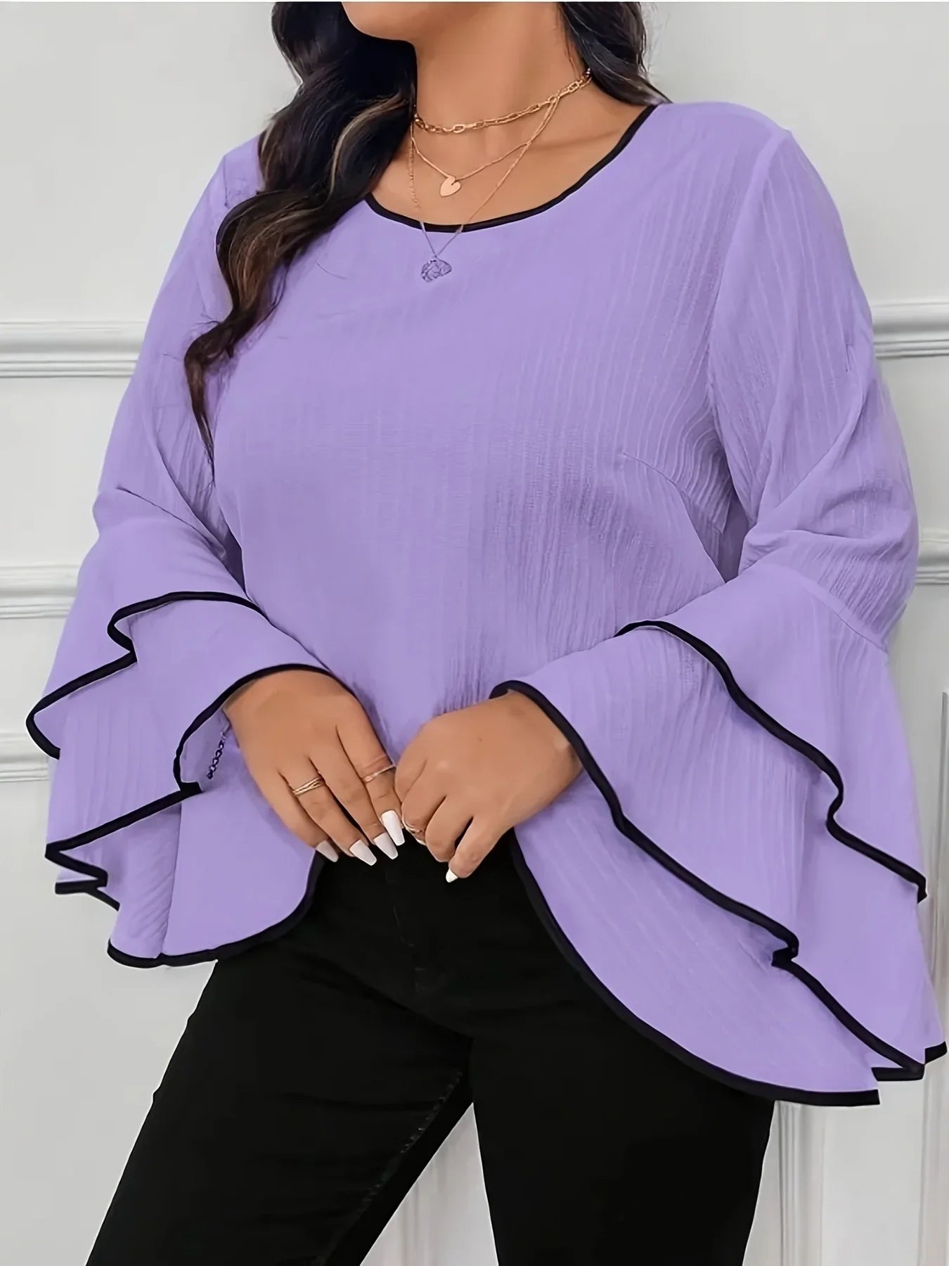 Women’s Plus Size T-Shirt 🌸 2025 Spring/Summer Casual Long Sleeve Top ✨
