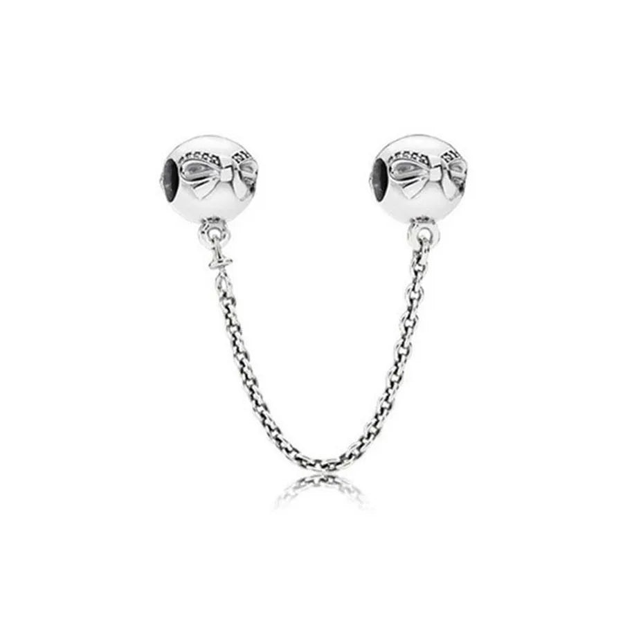 925 Sterling Silver Butterfly, Moon & Life Tree Safety Chain | Fits Original Bracelet DIY Jewelry Accessory