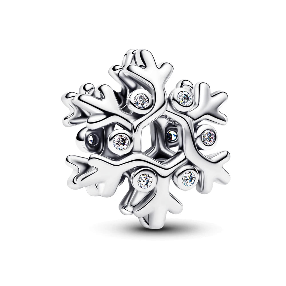 Sparkling Christmas Butterfly Bell Moon Charms | 925 Silver Beads Fit Original Pan Bracelet | DIY Women Jewelry New Year Gift